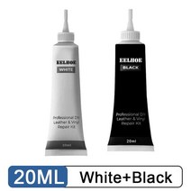 가죽소파 가죽 시트 셀프복원가죽 수리 젤 20ML 다채로운 자동차 스크래치 균열 홈 & 카시트 보완 리, 14 White and Black