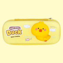 일정문구 레이지스타쪼물스퀴시필통 말랑말랑 촉감 파우치, 오리