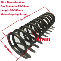충격 흡수 빅 사이즈 스프링 압력 와이어 직경 4mm * 20-50mm 길이 50-300mm 검정 1개, Wire xOut DiaxLength, 4x40x100mm