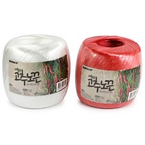 코텍 대용량 고추 노끈 B-8321 흰색 빨간색 바인더 끈 리본 포장 농사 농업 원예 이사 물류 짐 보관 용, 1개