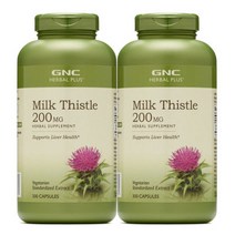 GNC 밀크씨슬 1300mg 60정 2개, GNC 허벌플러스 밀크씨슬 200mg