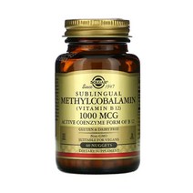솔가 설하 메틸 코발라민 (비타민 B12) 1 000 mcg 60 너겟, 60개, 1팩