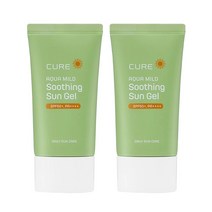 김정문알로에 큐어 아쿠아 마일드 수딩 선젤 (50ml X 2개) SPF50+ PA++++ | 선크림 자외선차단제 자외선차단 | Cure Aqua Soothing Sun Gel