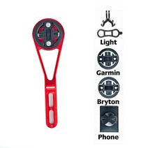 자전거핸드폰거치대 자전거용품점 자전거휴대폰거치대 Bryton Gopro GARMIN 속도계 마운트 CNC 자전거 스톱워치 통합 핸들 바 아웃 프론트 홀더 용 ZRACE 자전거, 02 Red