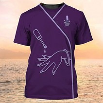 안전 노가다 직업 여성용 티셔츠 프린트 캐주얼 반팔 티 레귤러 네일 전문 유니폼 블라우스 여름 뷰티 작업, 11 B4 SKCS-4_06 XL