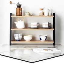 호비마켓 식탁위 수납 정리 선반 정리함 소가구, 블랙