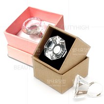 반지형 아크릴 색소판(2종택) 반영구 속눈썹재료, 01_투명