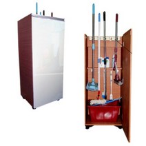 마당쇠 청소도구함 WS-5H, 올리브 + 화이트(문짝)