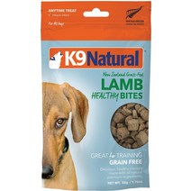 K9 Natural Bites 어린 양 동결건조 취급 1.76온스 백 풀을 먹인 양고기 강아지