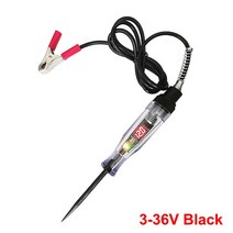 다마테스터기 자동차 배선 회로 점검 테스터 검침봉 차량 전기 측정기, 01 3-36V Black