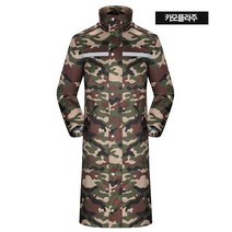 우비 비옷 판초우의 롱코트 배달 방풍 방수 남여공용, 카모플라주, 3XL