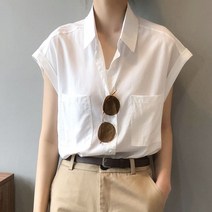 플라워블라우스 3컬러 루즈핏 슬리브리스 차르르 보들보들 여성 셔츠 mg151ea
