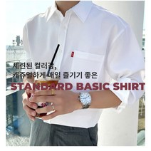 캐주얼 코튼 링클프리 기본핏 공용 셔츠
