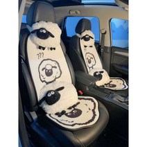 차량용쿠션 머리받침대 세트 차량등받이 허리쿠션 양캐릭터 차량매트, 차량 양 매트 세트+ 머리쿠션(운전석조수석)