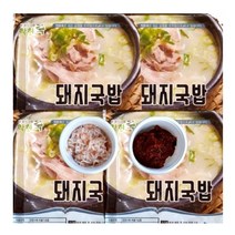부산 명물 덕이네 돼지 국밥580g 4팩+새우젓+양념다대기, 580g, 4개