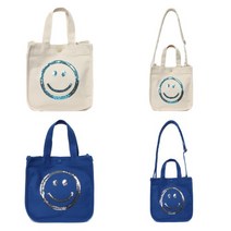 [AK PLAZA] [블루독](FREE)MOM&KIDS캔버스스마일백 택일 21A19