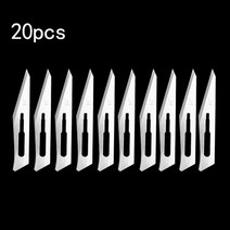카빙나이프 20pcs 블레이드 스테인레스 스틸 조각 나이프 블레이드 금속 블레이드 나무 조각 나이프 블레이드 교체 surg-ical 메스 공예, 열하나