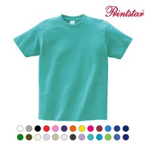 프린트스타 17수 무지 반팔 라운드 티셔츠 오버핏 루즈핏 (26컬러)