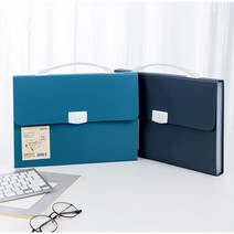 델리 린피니 스타일리쉬 도큐먼트 12분류 파일백 72593, 블루BL, 2개