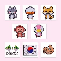 바이오로드 보석십자수 스티커 꾸미기 8종, 고양이