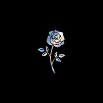 자동차포인트 00920 장미 조각 튜닝스티커, M, 홀로그램