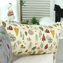 리빙하우스/무료배송/솜포함/순면 100%/대형/원형/롱 쿠션/바디필로우/긴베개, 100X50사각형, 순면숲속마을아이보리