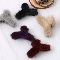 밍크 집게핀 헤어핀.라라리빠