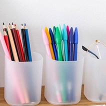 화이트 심플 사각 플라스틱 연필꽂이 볼펜꽂이 펜홀더 볼펜꽂이 펜홀더 펜거치대
