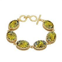 호박팔찌 천연석 원석 팔찌 색 패션 시뮬레이션 목걸이 반지 여성 설정 골드 컬러 꽃