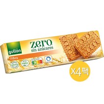 Gullon Fiber Zero Sugar Free Biscuit 구욘 파이버 제로 슈가 프리 비스킷 170g 4팩, 4개