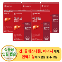 대웅제약 에너씨슬 콜레다운 30캡슐 (5박스) - 간 건강 보호 기능 피곤 개선 영양 밀크씨슬 실리마린 식물성 캡슐 밀크시슬 간에좋은 엉겅퀴 홍국 모나콜린K milk thistle