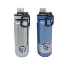 러브앤아트 하루 보온병 700ml 가벼운 보냉 보온 텀블러 아웃도어 운동 등산 물병 판촉, 실버, 1개