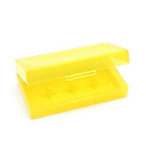 룸미러 차량 자동차 블랙박스 플라스틱 배터리 케이스 홀더 보관 상자 18650 CR123A 16340 컨테이너 가방 주최자, Transparent Yellow