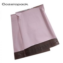 미니 전원주택 라이트 핑크 폴리 우편물 자체 접착 포스트 패키지 접착제 인감 가방 선물 택배 보관 10개, 28x40cm-Pink