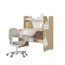 한샘 티오 그로잉데스크 전면책상 3단 120x75cm+링고S DIY, C형-화이트/내추럴오크, A형-새싹그린(G)