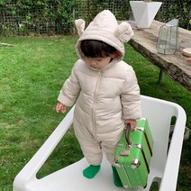 리나베베 아기 곰돌이 패딩 우주복