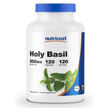 뉴트리코스트 홀리 바질 캡슐 120 캡슐 1병 1서빙 500mg 120회분 Holy Basil Capsules [500 MG] [120 CAPS]