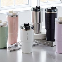 오슬로 리볼브 텀블러 600ml 900ml 뚜껑머그 뚜껑컵 달빛스토어, 그린