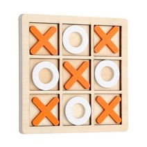 원목체스 보드 게임 Tic-Tac-Toe 6-8 세 어린이용 생일 선물 두뇌 장난감, [02] orange, [02] orange