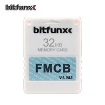 Bitfunx-FMCB 무료 McBoot 카드 v1.953 소니 PS2 플레이스테이션 2 용 8MB/16MB/32MB/64MB 메모리 OPL MC, 03 32MB-white