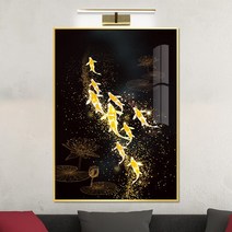 돈들어오는 그림 황금 물고기 그림 잉어 액자, 중형(60x60cm), 로얄골드