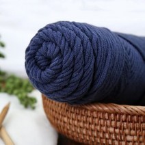 자이언트얀 벨벳얀 가방 담요 쿠션술예술 8 가닥 우유 면사 공 뜨개질 크, 한개옵션1, 86 Denim blue