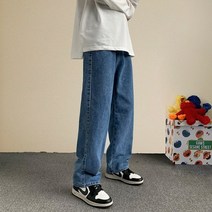 남자진청바지 가을 겨울 명품 청바지 봄 streetwear 헐렁한 남성 한국 빅사이즈