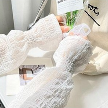 낌유스토어 레이스 운전팔토시, 화이트