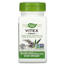 네이쳐스 웨이 Natures Way 바이텍스 열매 400mg 베지 캡슐 100정, One Color, One Size