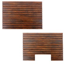 원목무늬 대형 플라스틱 발판 40mm(홈/일반) 화장실 현관 욕실 다용도, 발판대(홈)