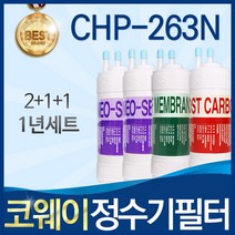 코웨이 CHP-263N 고품질 정수기 필터 호환 1회관리세트, 선택2_1년관리세트(2+1+1=4개)