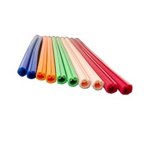 Baiwife 슬라이드 스트로우 개방형실리콘 구부러지는 재사용빨대 10P, (5*8*220mm)