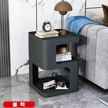 모린퍼니쳐 모던한 사이드 테이블 협탁, 블랙, 소형(35*35*55)
