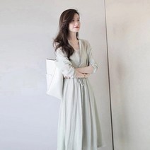 2022년 길거리 도라지 티타임 프렌치룩 첫사랑 달달한 원피스 자녀 여름